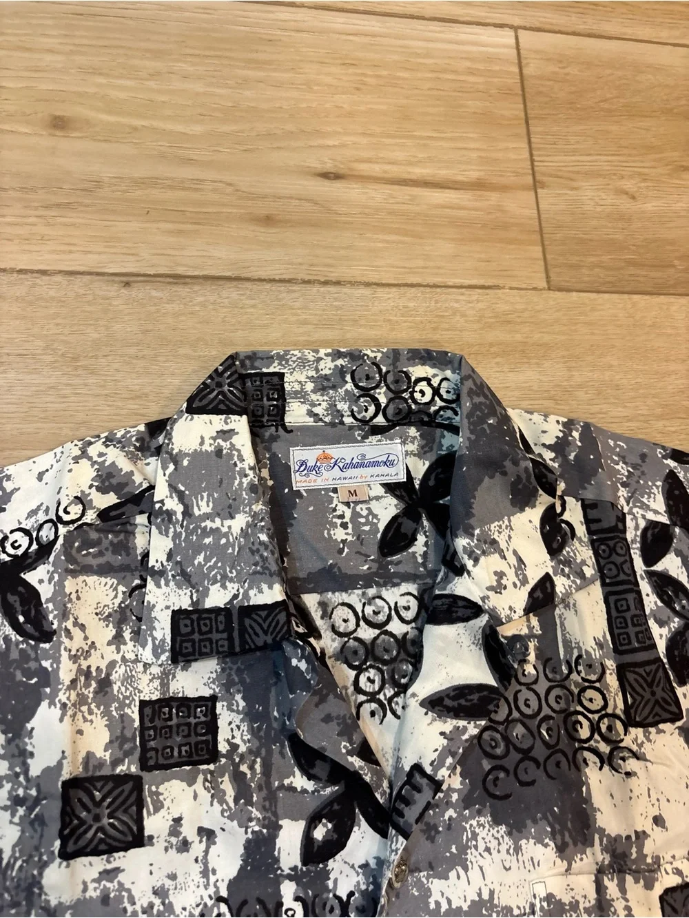 NWT NOS Duke Kahanamoku Vintage Hawaiian Shirt 60's Aloha Festive Batik Kahala M